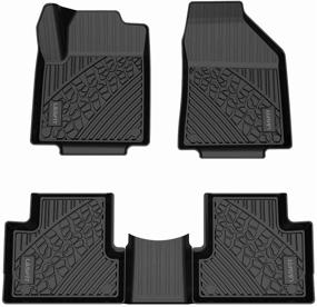 img 4 attached to 🚗 LASFIT All Weather TPE Custom Fit Car Floor Liners for 2015-2021 Jeep Cherokee (Excludes Grand Cherokee), 1st & 2nd Row, Black