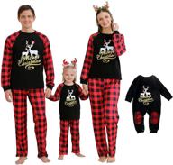 christmas family pajamas matching sets women's clothing logo