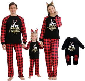 img 4 attached to Christmas Family Pajamas Matching Sets Women's Clothing