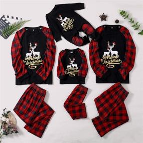 img 3 attached to Christmas Family Pajamas Matching Sets Women's Clothing