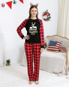 img 2 attached to Christmas Family Pajamas Matching Sets Women's Clothing