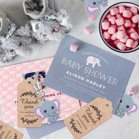 img 2 attached to 🐘 20 Sets of MOVINPE Pink Elephant Keychain Baby Shower Party Favors with Organza Bags and Thank You Kraft Tags - Ideal Girls Kids Birthday Party Supplies and Elephant Theme Party Return Gifts for Guests