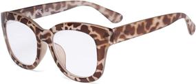 img 4 attached to 👓 Eyekepper Retro Oversized Reading Glasses for Women - Brown/Tortoise Frame +3.00