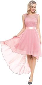 img 2 attached to 👗 BeryLove Vintage Chiffon Wedding 35PinkM Women's Clothing: Elegant and Timeless Feminine Attire