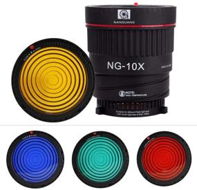 img 1 attached to 🔍 EXMAX NG-10X Fresnel Lens Focusing Adapter for Godox SL-60W Bowens Mount Studio Light Flash LED – Spot S-Mount Attachment, 10-40° Focus Lens with 5X Brightness & 4 Color Gel Filters