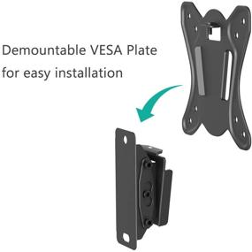 img 3 attached to 📺 WALI 1327LM Compact Low-Profile Tilting TV Wall Mount Bracket | Fits Most 27-inch LED, LCD, OLED, Plasma Flat Screen TVs up to 55 lbs | VESA 75 and 100 | Sleek Black Design