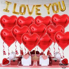 img 2 attached to 🎈 I Love You Balloons Decoration Kit: Romantic Décor Special Night - Large Pack of 11, Heart Balloons for Valentines Day, Red Anniversary Decorations, and Heart-Shaped Balloons for Her