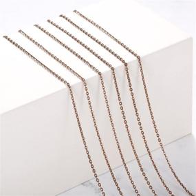 img 2 attached to 🔗 24 Pack of Antique Red Copper Cable Chain Necklace - Twisted Link Chain for Jewelry Making - 24 Inch Length