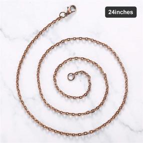 img 3 attached to 🔗 24 Pack of Antique Red Copper Cable Chain Necklace - Twisted Link Chain for Jewelry Making - 24 Inch Length