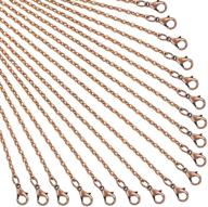 🔗 24 pack of antique red copper cable chain necklace - twisted link chain for jewelry making - 24 inch length logo