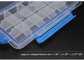 img 2 attached to 📦 Clear Plastic Storage Box Container with Adjustable Dividers -15 Grids, Pack of 3, Ideal for Beads, Buttons, and Small Parts