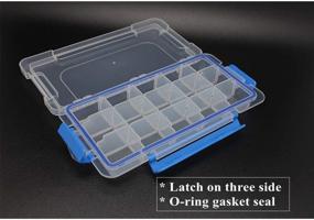 img 1 attached to 📦 Clear Plastic Storage Box Container with Adjustable Dividers -15 Grids, Pack of 3, Ideal for Beads, Buttons, and Small Parts