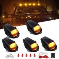 🚛 ford f150 f250 f350 1973-1997 super duty pickup trucks: amber крышные фонари для бегущих огней в кабине, 12 светодиодных верхних огней с проводным обвязом (набор из 5) логотип