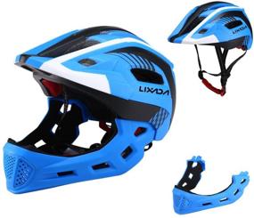 img 4 attached to 🚲 Lixada Kids Bike Helmet: Adjustable, Detachable Full Face Cycling Gear for Ultimate Protection in Bicycle, Skateboard, Scooter, and Roller Skating - Breathable & Ultralight (20.5-22 Inches)