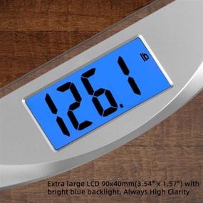 img 2 attached to 🔢 Vitafit Digital Body Weight Bathroom Scale: Step-On Technology, Extra Large Blue Backlit Display, 400lbs Capacity