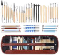 🎨 43pcs isseve pottery clay sculpting tools set - double sided ceramic carving kit with carry case for beginners, professionals, students - ideal for pottery modeling & smoothing logo