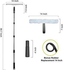 img 3 attached to 🪟 Набор для чистки окон ITTAHO - высокое оборудование для чистки окон с помощью сметки, швабры, удлиненного стержня и резиновой насадки+ крепления - идеально для дома и коммерческого стекла