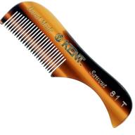 🧔 kent 81t "freddie" handmade beard mustache comb - unbreakable extra small comb for facial hair grooming. fine toothed pocket size comb, hand-made saw-cut & polished logo