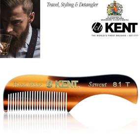 img 1 attached to 🧔 KENT 81T "Freddie" Handmade Beard Mustache Comb - Unbreakable Extra Small Comb for Facial Hair Grooming. Fine Toothed Pocket Size Comb, Hand-Made Saw-Cut & Polished