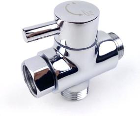 img 4 attached to 🚿 Polished Chrome Brass Shower Arm Diverter Valve | Universal 3-Way Bathroom Shower System Replacement Part for Hand Held Showerhead and Fixed Spray Head | G 1/2 Size