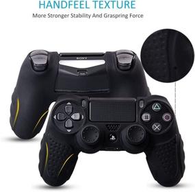 img 2 attached to 🎮 Black PS4 Controller Grip Skin - Anti-Slip Silicone Case Cover for Sony Playstation 4 PS4/Slim/Pro Controller with 8 x FPS Pro Thumb Grips
