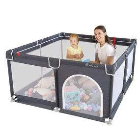 img 4 attached to 🧸 YOBEST Baby Playpen: Small Indoor & Outdoor Toddler Activity Center with Gate, Sturdy Safety Baby Play Yard Fence, Play Area for Babies, Toddlers, and Infants - Ideal for SEO!