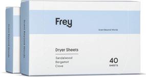 img 4 attached to 🍃 FREY Natural Scented Dryer Sheets - 2 Packs of 40 Eco-Friendly Laundry Dryer Sheets (80 Sheets Total) with Sandalwood Sweet Fragrance