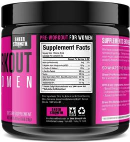 img 3 attached to 💪 Energy-Boosting Pre Workout for Women with L Arginine - Increase Stamina, Support Healthy Weight Loss, Non-GMO & Non-Habit-Forming - Nitric Oxide Booster Powder Supplement by Sheer Strength Labs, 30 Servings