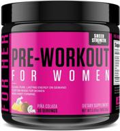 💪 energy-boosting pre workout for women with l arginine - increase stamina, support healthy weight loss, non-gmo & non-habit-forming - nitric oxide booster powder supplement by sheer strength labs, 30 servings logo