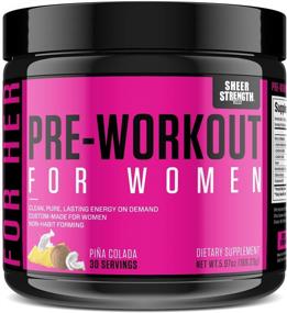 img 4 attached to 💪 Energy-Boosting Pre Workout for Women with L Arginine - Increase Stamina, Support Healthy Weight Loss, Non-GMO & Non-Habit-Forming - Nitric Oxide Booster Powder Supplement by Sheer Strength Labs, 30 Servings