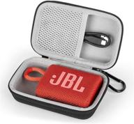 go3 bluetooth speaker case: sturdy and portable storage bag, white logo