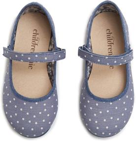 img 4 attached to 👧 Stylish and Practical Childrenchic Mary Jane Flats with Hook and Loop Straps for Girls – Perfect Shoes for Infants, Toddlers, and Little Kids