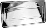 🔩 high-quality lfparts stainless steel license plate backing reinforce holder/bracket - durable chrome finish logo