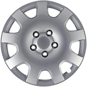 img 4 attached to Колесные колпаки Pilot Automotive WH524-15S-BX Gear Silver 15" в комплекте из 4 шт. - элегантная и функциональная защита для колес.