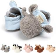 soft anti-slip sole slipper booties - cozy first walkers shoes for baby boys and girls logo