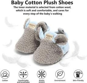 img 3 attached to Soft Anti-Slip Sole Slipper Booties - Cozy First Walkers Shoes for Baby Boys and Girls