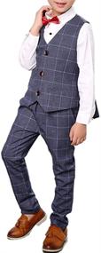 img 3 attached to Stylish Boys Plaid Jacket and Pants 👔 Set for Suits & Sport Coats: High-Quality Boys' Clothing