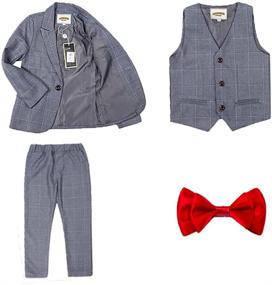 img 2 attached to Stylish Boys Plaid Jacket and Pants 👔 Set for Suits & Sport Coats: High-Quality Boys' Clothing