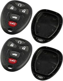 img 2 attached to Set of 2 Keyless Entry Remote Shell Case & Pad Compatible with Buick, Chevy, Pontiac, Saturns