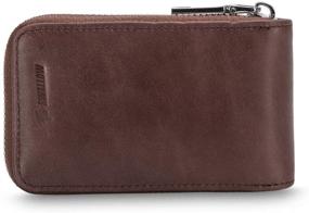 img 1 attached to Stylish and Durable Vertical Men's Accessories: Zipper Leather Excellent Holders