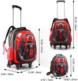 img 3 attached to 🎒 Lyfreen 6-Wheel Waterproof Rolling Backpack