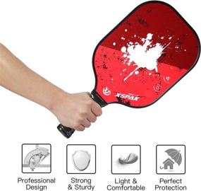 img 2 attached to 🎾 XS XSPAK Pickleball Paddles Set: Lightweight Set of 2 Paddles with Bag & 4 Indoor Balls for Men and Women - Carbon Face, Polymer Honeycomb Core