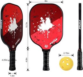 img 3 attached to 🎾 XS XSPAK Pickleball Paddles Set: Lightweight Set of 2 Paddles with Bag & 4 Indoor Balls for Men and Women - Carbon Face, Polymer Honeycomb Core