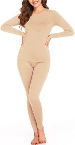 img 3 attached to Ekouaer Womens Thermal Underwear Bottom Women's Clothing for Lingerie, Sleep & Lounge