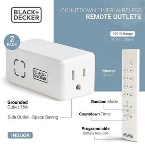 img 2 attached to Decker Wireless Remote Control Grounded Outlets