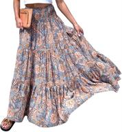 exlura printed pleated bohemian women's clothing logo