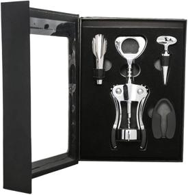 img 2 attached to 🍷 Amlong Plus Basic Wine Opener Gift Set of 4: Open, Stop, Pour, and Cut with Style