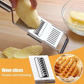 img 1 attached to 🥕 3-in-1 Handheld Vegetable Slicer: Effortlessly Slice and Grate Vegetables - Ideal for Salads, Zucchini, Carrots, Onions, and More!