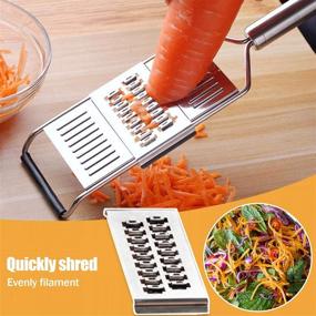 img 2 attached to 🥕 3-in-1 Handheld Vegetable Slicer: Effortlessly Slice and Grate Vegetables - Ideal for Salads, Zucchini, Carrots, Onions, and More!