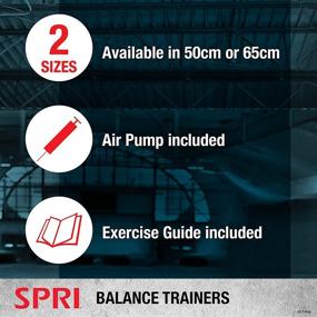 img 1 attached to 50cm Diameter SPRI Balance Trainer Sport - Dome Shape Half-Exercise Ball with Non-Skid Base for Effective Balance Training, Strength Building, Toning, and Enhanced Flexibility